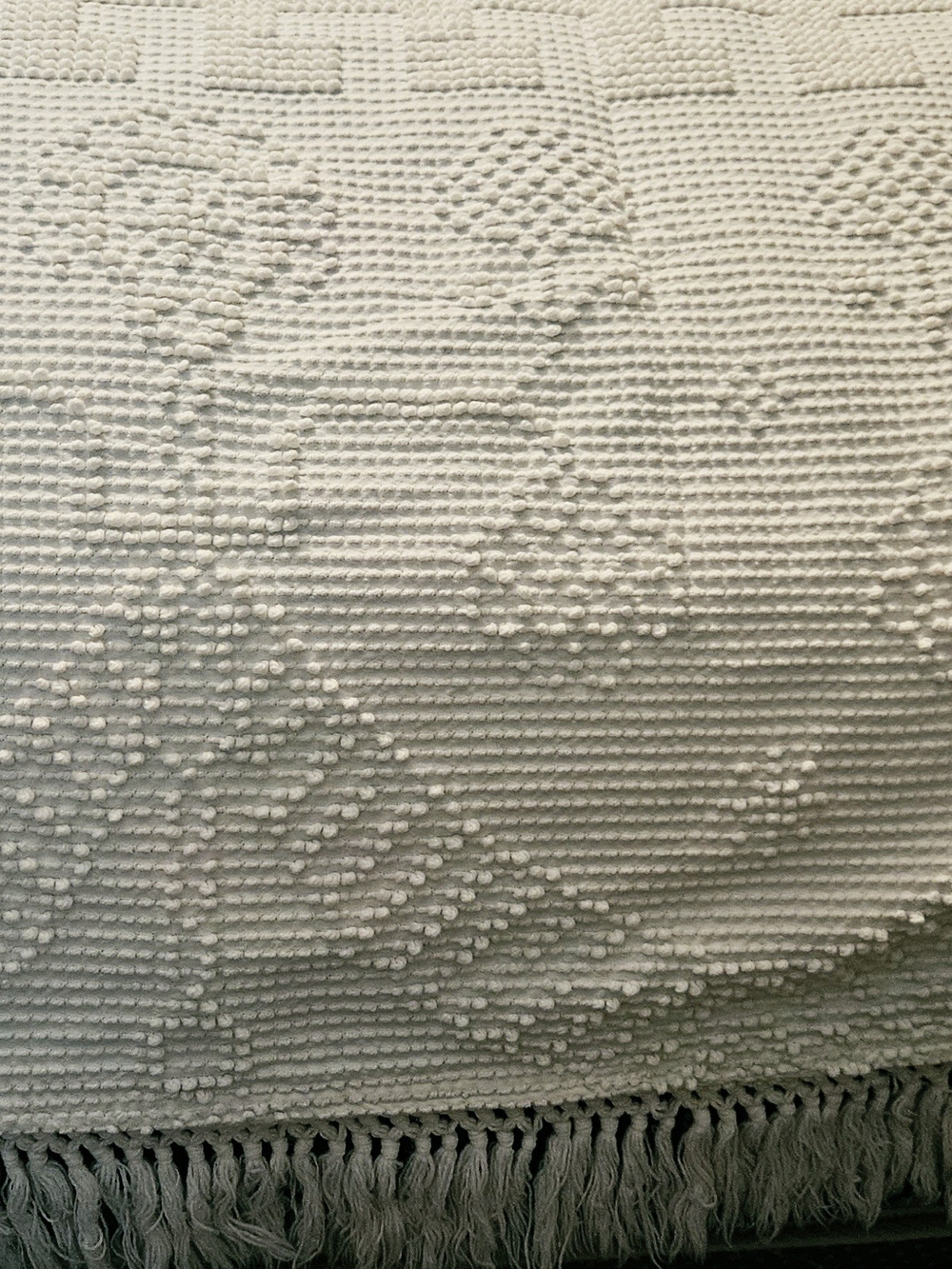 Vintage Chenille Hobnail Bates George Washington Bedspread 108x94 Cutter. - Picture 7 of 8